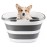 28L Large Collapsible Mop Bucket with Handle for Cleaning, Silicone Portable Pet Bathtub for Puppy Small Dogs Cats, Foldable Laundry Basket Hamper Clothes Storage Bin Space Saving Design for RV Home