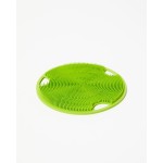 Boie USA Flat Body Scrubber - Hygienic, Exfoliating Loofah Alternative - Feels Like Silicone Scrubber Gentle on Sensitive Skin, Hypoallergenic, BPA- & Latex-Free, Made in The USA (Lime)