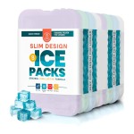 Healthy Packers Ice Packs for Lunch Boxes & Coolers - Freezer Packs - Original Cool Pack | Cooler Accessories for Beach, Camping & Fishing | Slim & Long-Lasting Reusable Ice Pack for Cooler