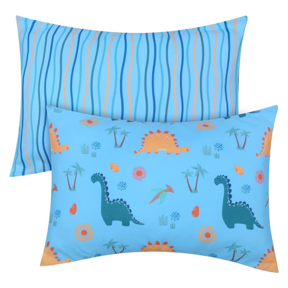 UOMNY Toddler Pillowcases, 13X18 12x16 14x19 Dinosaur Baby Pillow Case 2 Pack Small Pillow Covers for Travel Pillow