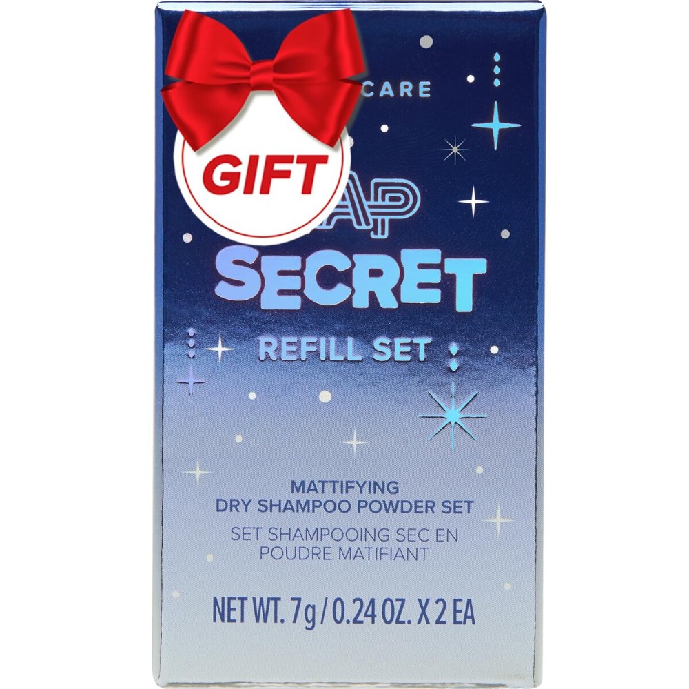 I DEW CARE Biotin Clarifying Dry Shampoo Limited Edition - Tap Secret Refill Set | With Black Ginseng, Non-aerosol, Formulated Without Benzene, Travel Size, Stocking Stuffers, Gift Set, 0.24 oz. x 2EA