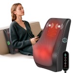 Snailax Shiatsu Back Massager with Heat Vibration, Rechargeable Cordless Neck Back Massager for Pain Relief Deep Tissue, 4D Deep Kneading Back Massage Pillow, Gifts for Mom Dad-Home Office Use