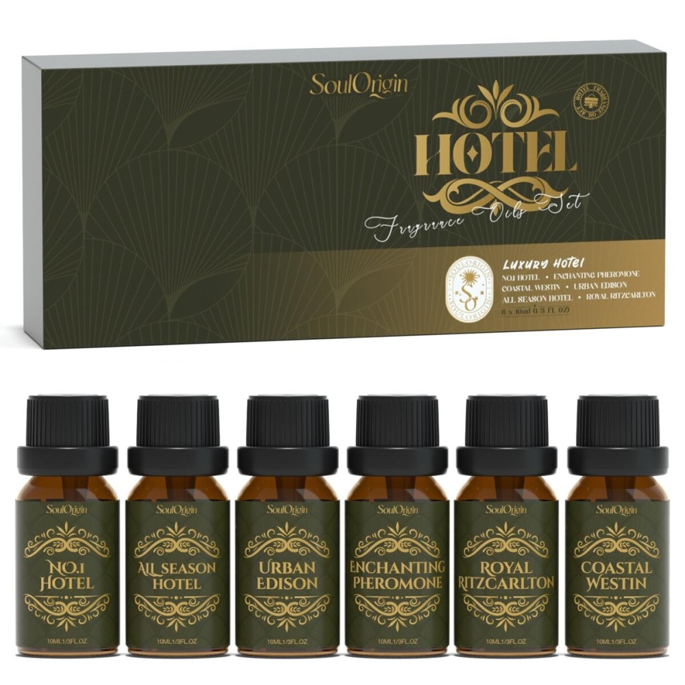 Soulorigin Hotel Diffuser Oils Gift Set, Hotel Collection Fragrance Oil, Luxury Scent Essential Oils Set for Diffuser Home, Inspired by The Four Season and More Scents, Gift for Women and Men