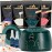 Lifestance Waxing Kit for Women & Men - L3 Emerald Alloy Digital Warmer, Silicone Wax Pot Liner, Hair Removal Kit with 14.1oz Hard Wax Beads & Oil Spray Professional for Home Brazilian Bikini Face Leg