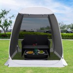 Alvantor Pop Up Screen House, Outdoor Mosquito Mesh Tent with UV Resistant, Pop Up Canopy Easy Up, Foldable Screen Room for Camping,Backyard, Garden, Patio(Gray, 6x6 FT)