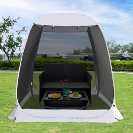 Alvantor Pop Up Screen House, Outdoor Mosquito Mesh Tent with UV Resistant, Pop Up Canopy Easy Up, Foldable Screen Room for Camping,Backyard, Garden, Patio(Gray, 6x6 FT)