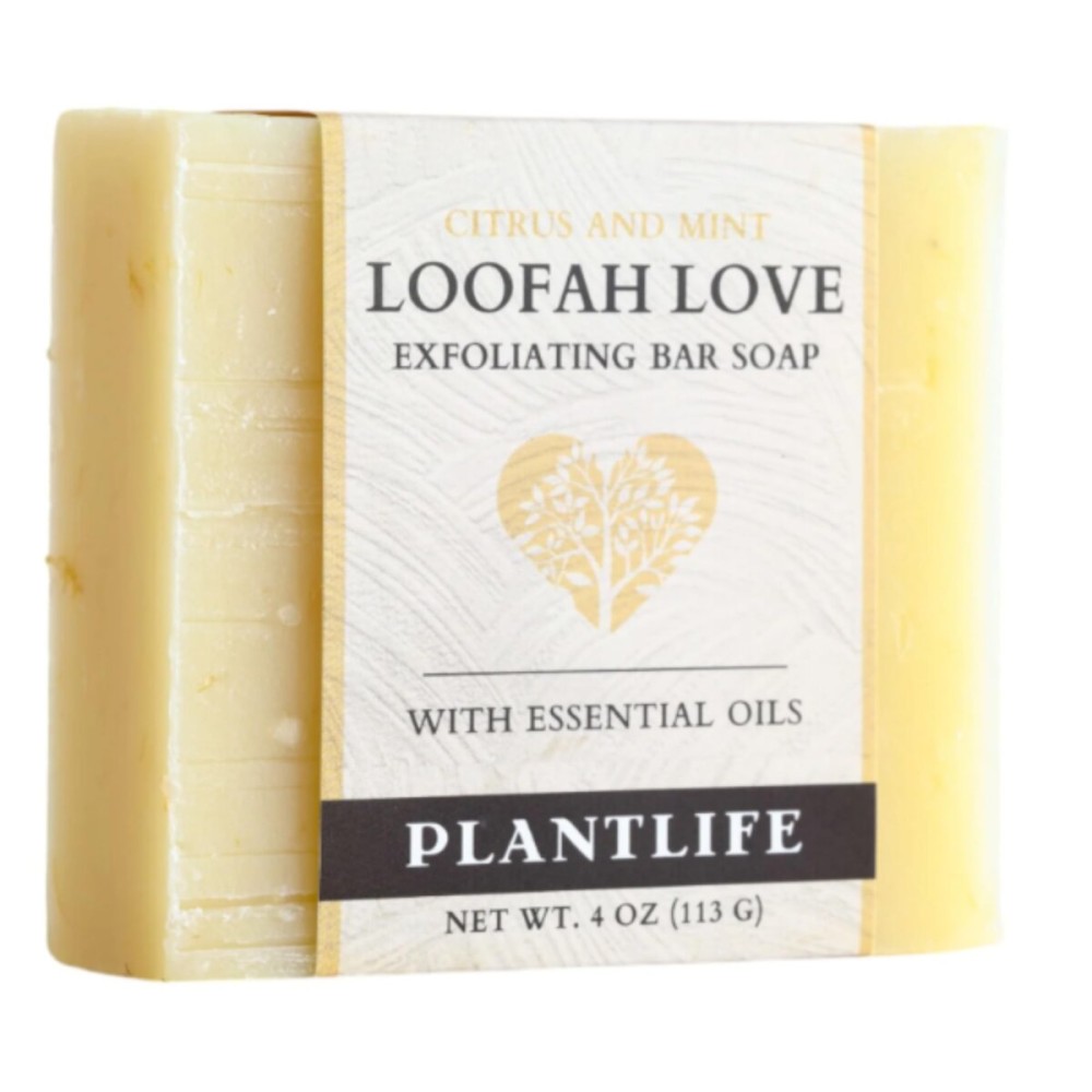 Plantlife Loofah Love Bar Soap - Moisturizing and Soothing Soap for Your Skin - Hand Crafted Using Plant-Based Ingredients - Made in California 4 oz Bar
