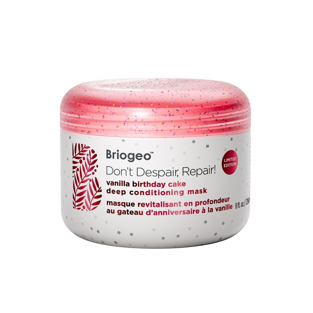 Briogeo Don\'t Despair, Repair! Deep Conditioning Mask - Birthday Cake, Deep Conditioner for Dry Damaged or Color Treated Hair, Protein Mask for Stronger Hair, Vegan, Cruelty-Free
