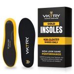 VKTRY Gold for Non-Cleated Shoes - Carbon Fiber Performance Insoles - Customized Athletic Inserts for Sports Basketball Volleyball Running & More | Shock Absorption US M2.5-3, W4.5-5, <120lbs