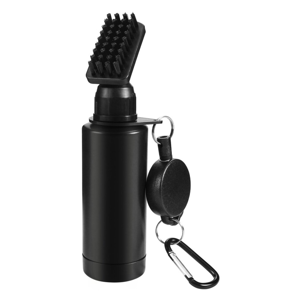 Yoport Pro Golf Club Brush Cleaner with Heavy-Duty Retractable Clip & 4oz Squeeze Water Bottle | Premium Golf Accessories for Men | Durable Black DesignBlack