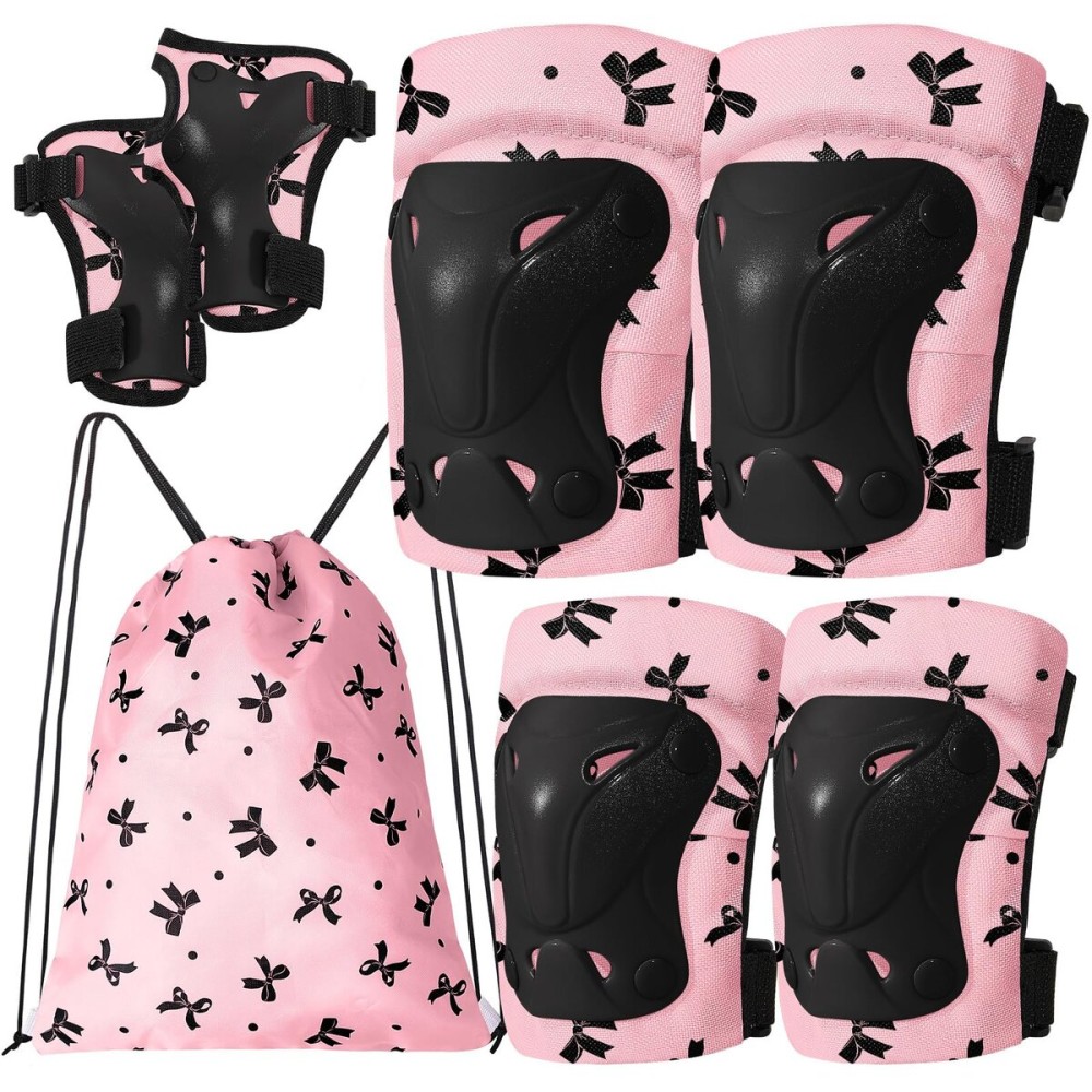 FIODAY Knee Pads for Kids Unicorn Knee Elbow Pads Wrist Guards with Drawstring Bag Adjustable Protective Gear Set for Girls Boys Inline Skating Bike Cycling Skateboard Scooter, 3-8 Years Old