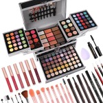 Makeup Gift Set For Women Girls, All in One Full Makeup Kit with Eyeshadow, Lip Gloss, Concealer, Blush, Contour, Highlighter Brushes Liquid Lipsticks Eyebrow Pen Mascara Eyeliner Pencil (Black Set)