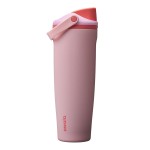 Owala FreeSip Sway Insulated Stainless Steel Water Bottle with Two-Way Spout, Built-In Straw and Bucket Handle, Made for Travel, School, and Sports, 40oz, BPA Free, Leak Proof, Pink Angel Food Cake