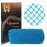 SPMKTBOZAI African Net Sponge Authentic, African Exfoliating Sponge Real African Net Black Owned, African Bath Sponge Back Scrubber, Body Exfoliator Shower Bath Accessories(Sky Blue)