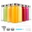 Zukro Glass Juice Bottles 10.5 oz, 8 Pack Reusable Small Clear Water Container With Stainless Steel Lids & Straw for Juicing, Smoothie, Travel, Homemade Drinks, Fridge, Leak Proof & BPA Free