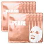 LAPCOS Pearl Sheet Mask, Daily Face Mask with Probiotics to Clarify Skin, Korean Beauty Favorite, 10-Pack