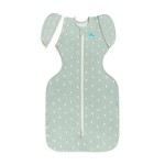 Love to Dream Swaddle Up Transition Bag Original, Arms Up Position, Light and Ultra Breathable Cotton - Sleep Bag - 1.0 TOG - (20-24C) Ideal for Moderate Temps (Twinkle Powder Blue, Medium, 6-8.5kg)