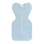 Love to Dream Swaddle Up Original, Arms Up Position, Light and Ultra Breathable Cotton - Wearable Blanket - 1.0 TOG - (20-24C) Ideal for Moderate Temps (Twinkle Powder Blue, Small, 3.5-6kg)