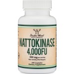 Nattokinase Supplement 4,000 FU Servings, 240 Capsules (Derived from Japanese Natto) Systemic Enzymes for Cardiovascular and Circulatory Support by Double Wood