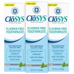 CloSYS Fluoride Free Toothpaste, 3.4 Ounce, Travel Size, Gentle Mint, TSA Compliant, Whitening, Enamel Protection, Sulfate Free (Pack of 3)