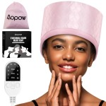 Heat Cap for Deep Conditioning: 10-Level Heats Up Quickly 3 Time Settings Hair Steamer for Natural Hair Home Use Thermal Steam Cap for Black Hair Portable Heating Caps Pink