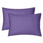 EXQ Home Toddler Pillowcases Zippered 13x18 Travel Pillow Case Set of 2, Small Pillow Case Fits Baby Pillow Sized 12x16, 13x18, Kids Pillowcases 2 Pack Machine WashableDeep Purple