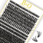 B&Q Lash Clusters 280PCS Natural Eyelash Clusters 40D 50D D 9-16 Individual Lash Wispy Eyelash Extension with Soft Thin Band Classic Look Pestaas Postizas Comfortable DIY at Home(40D+50D-D-9-16MIX)