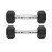 Hex Dumbbells Rubber Coated Cast Iron Hex Black Dumbbell Free Weights for Exercises / 3.5LB Pound