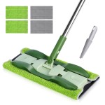 Microfiber Mops for Floor Cleaning,Masthome Professional Floor Mops with Washable Pads 4pcs,Wet Dry Use Flat Mop with 59\'\' Long Stainless Steel Handle,dust mop for Hardwood Floors Suitable Office Home