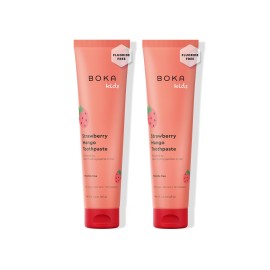 Boka Fluoride Free Toothpaste Nano Hydroxyapatite Toothpaste - Strawberry Mango Flavor, 1.3 oz 2pk US Manufactured