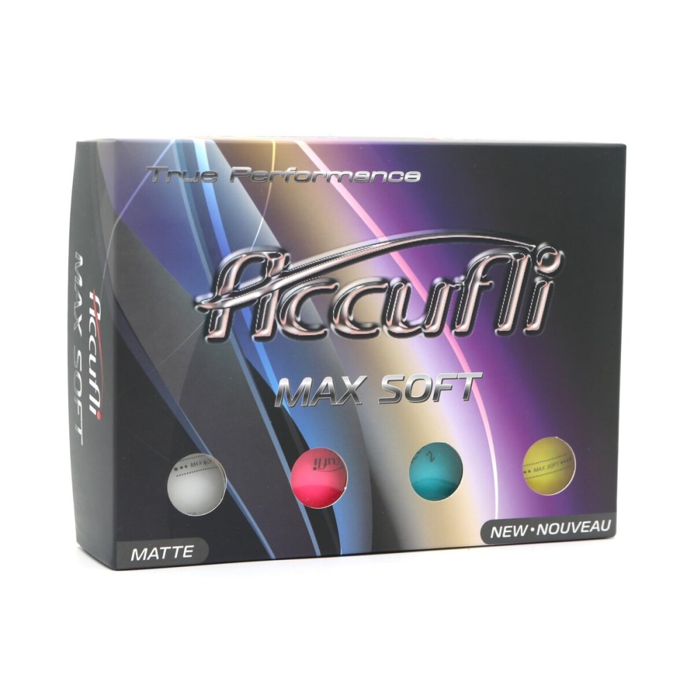 ACCUFLI Max Soft Golf Balls (Matte Aoorted 12PK)