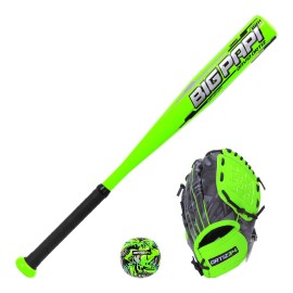 Youth T-Ball Set, 25 Signature Aluminum T-Ball Bat with -10 Drop, Foam Core T-Ball, 9 Lightweight Youth Glove, Vibrant Graffiti Print