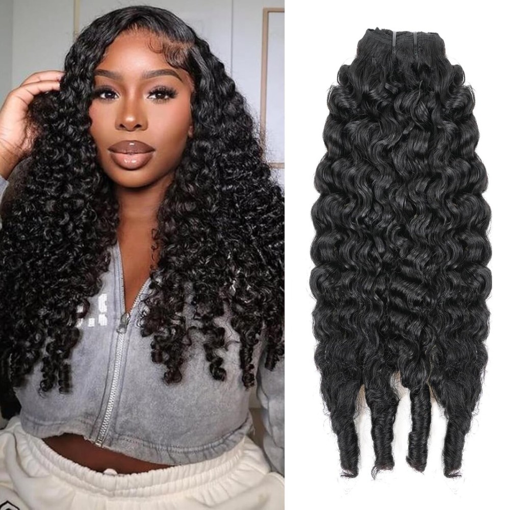 Burmese Curly Clip In Hair Extensions Real Human Hair 8pcs 120g/Set Spirally Curly Classic Clips Ins Full Head For Black Women 18 Inch Natural Black