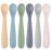 Eascrozn Silicone Baby Spoons Self Feeding 6+ Months, 6 Pack First Stage Baby Led Weaning Supplies, Soft Tip Feeding Spoon, BPA Free, Dishwasher and Boil Safe