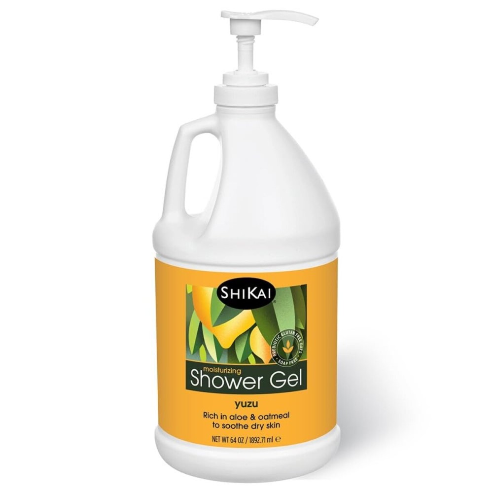 ShiKai Daily Moisturizing Shower Gel (Yuzu, 64 oz) | Gentle Soap-Free Body Wash for Dry and Sensitive Skin | With Aloe Vera & Oatmeal