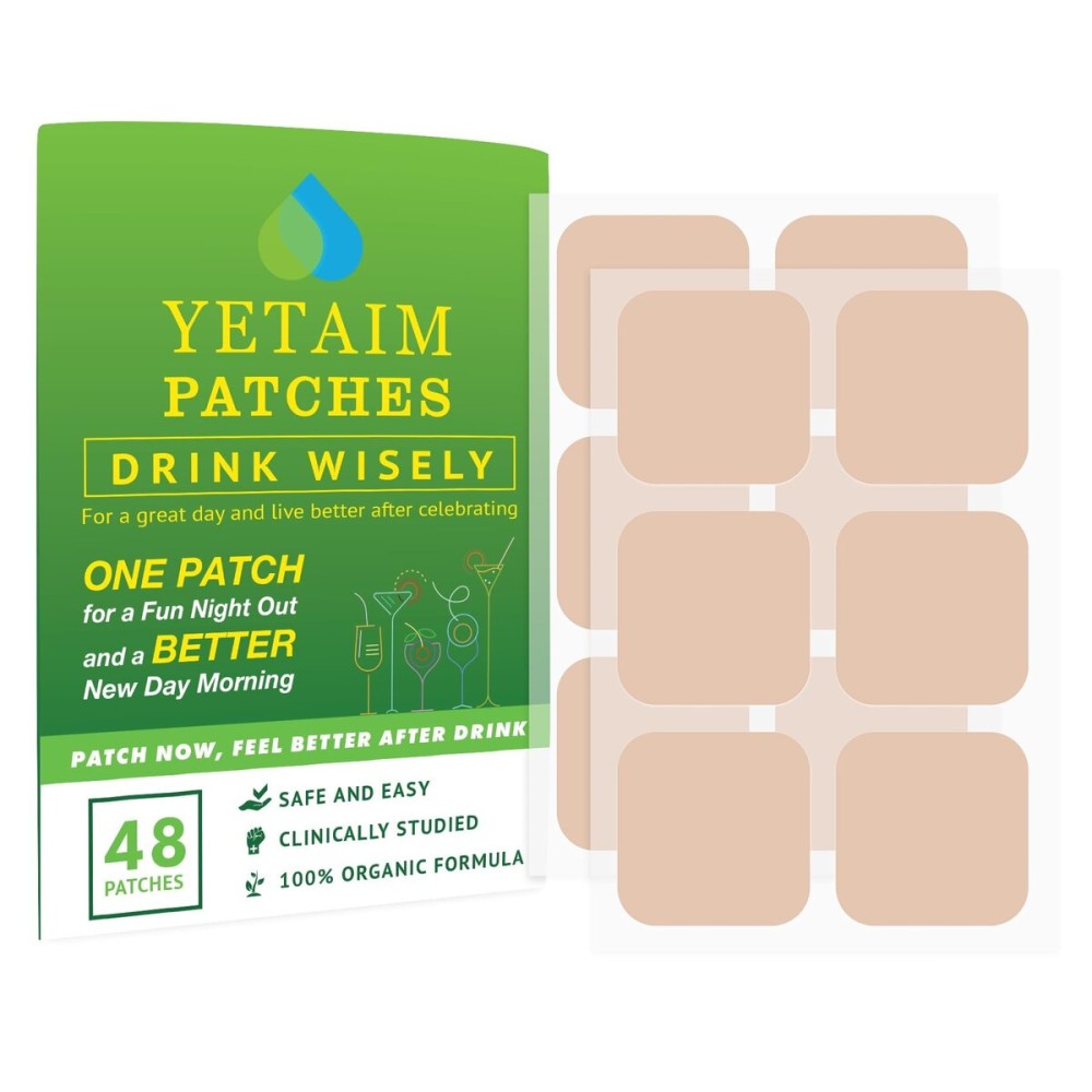 YETAIM Recovery Patches for Women Men: 48-Pack Energy Boost Fast Recovery - Day Night Party Support - Apply on Arm Neck Wrist Back for Party Fun Morning Revival - Fresh Green 02