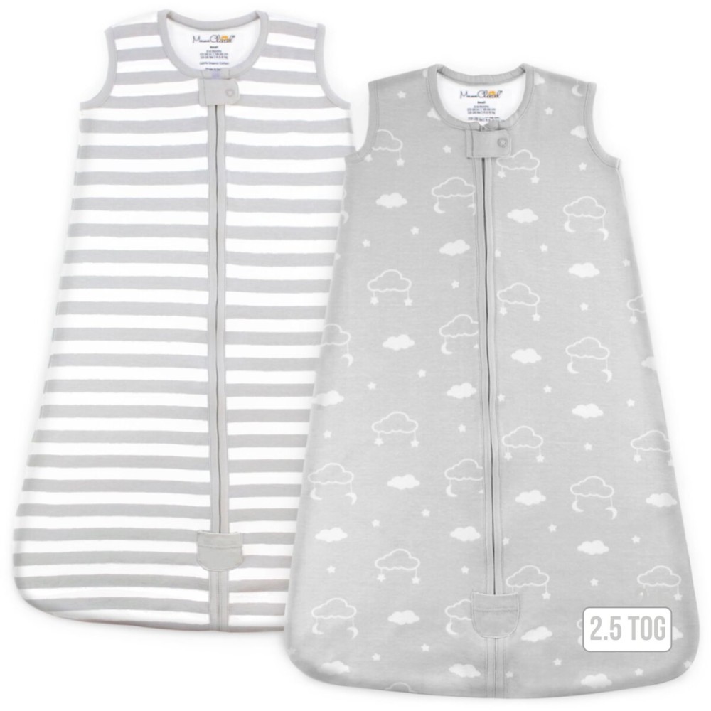 Mama Cheetah Baby Sleep Sack 2.5 TOG, Organic Cotton Baby Wearable Blanket with Two-Way Zipper, Swaddle Transition Baby Sleeping Bag for Newborn Infant Toddler Boy Girl, 0-6 Months