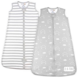 Mama Cheetah Baby Sleep Sack 2.5 TOG, Organic Cotton Baby Wearable Blanket with Two-Way Zipper, Swaddle Transition Baby Sleeping Bag for Newborn Infant Toddler Boy Girl, 0-6 Months