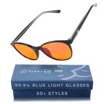 Sleep ZM Blue Light Blocking Glasses for Kids + Small Face Women + Men - Better Sleep + Anti Eye Strain Protection - Computer Screens & Gaming - 99% Night-time Amber Lens