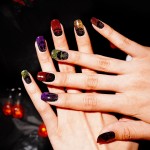 DANNI & TONI Semi Cured Gel Nail Strips Halloween Ghost Cat Eye Gel Nail Wraps Gift for Woman | Spooky Night