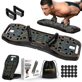 LALAHIGH Push Up Board - 5-in-1 Multifunctional Home Gym Equipment, Portable Workout Board for Strength Training with Push Up Handles & Carry Bag, Full Body Exercise Fitness Equipment for Men & Women,Christmas Gift