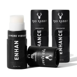 Mad Rabbit Enhance Tattoo Balm Stick-Tattoo Aftercare Brightener & Moisturizer, Clean, Color Enhancement, Fragrance-Free -3 pack