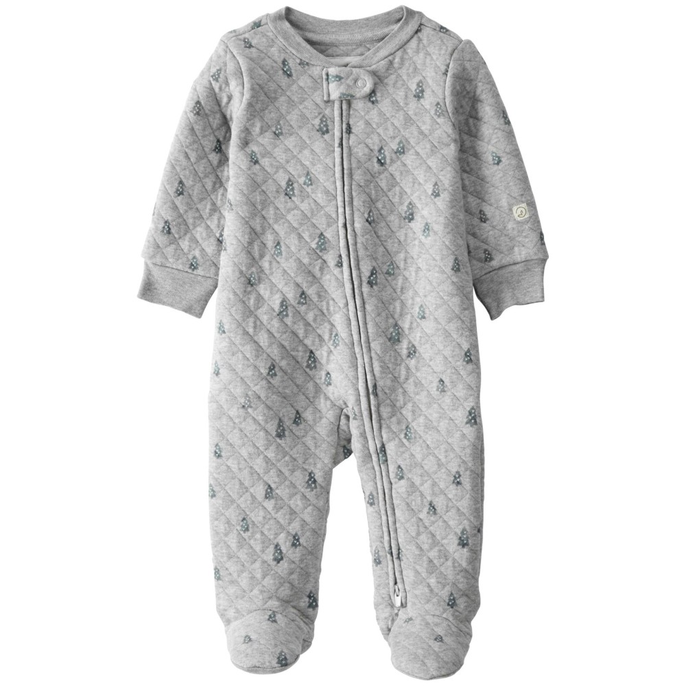 little planet by carter\'s Neutral Sleep and Play made with Organic Cotton, Heather Grey, 9M