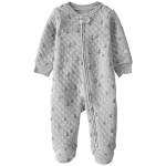 little planet by carter\'s Neutral Sleep and Play made with Organic Cotton, Heather Grey, 9M
