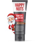 Happy Nuts Comfort Cream Deodorant For Men: Anti-Chafing Sweat Defense, Odor Control, Aluminum-Free Mens Deodorant & Hygiene Products for Men\'s Private Parts 3.4 Fl Oz (1 Pack), Big Wood