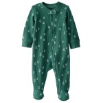 little planet by carter\'s Neutral Sleep and Play made with Organic Cotton, Green, 6M