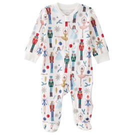 little planet by carter\'s Neutral Sleep and Play made with Organic Cotton, Nutcracker, 6M