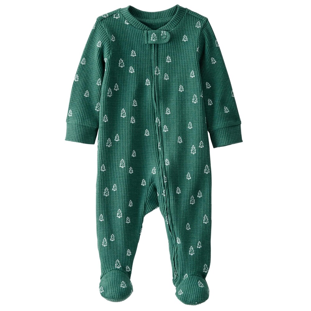 little planet by carter\'s Neutral Sleep and Play made with Organic Cotton, Green, NB