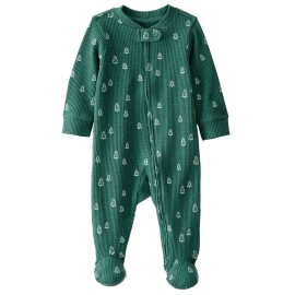 little planet by carter\'s Neutral Sleep and Play made with Organic Cotton, Green, NB