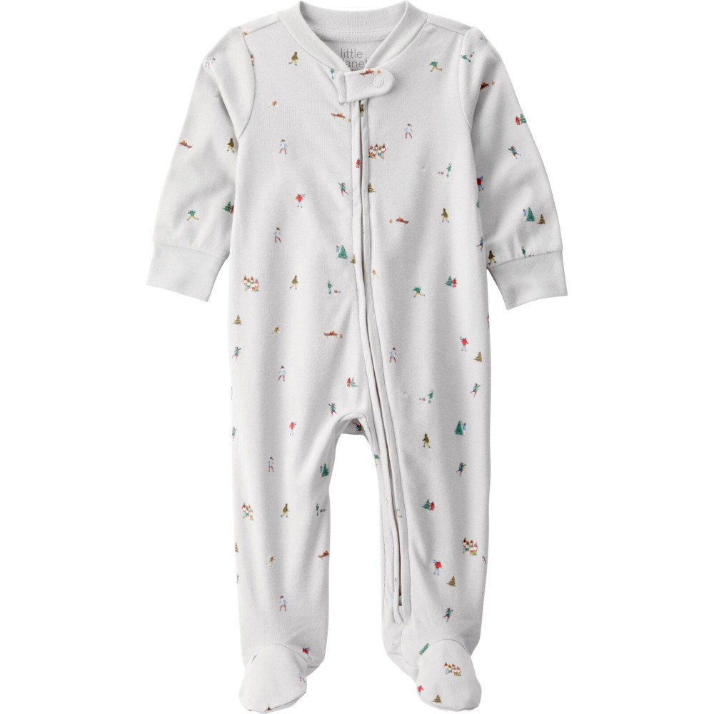 little planet by carter\'s Neutral Sleep and Play made with Organic Cotton, Frosted Trail, 3M